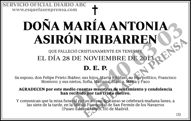 María Antonia Asirón Iribarren